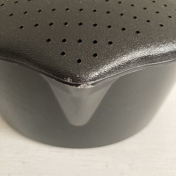 Pampered Chef Black Large 2qt Micro Cooker Rice Veggie Steamer Strainer USA Made - Picture 6 of 6